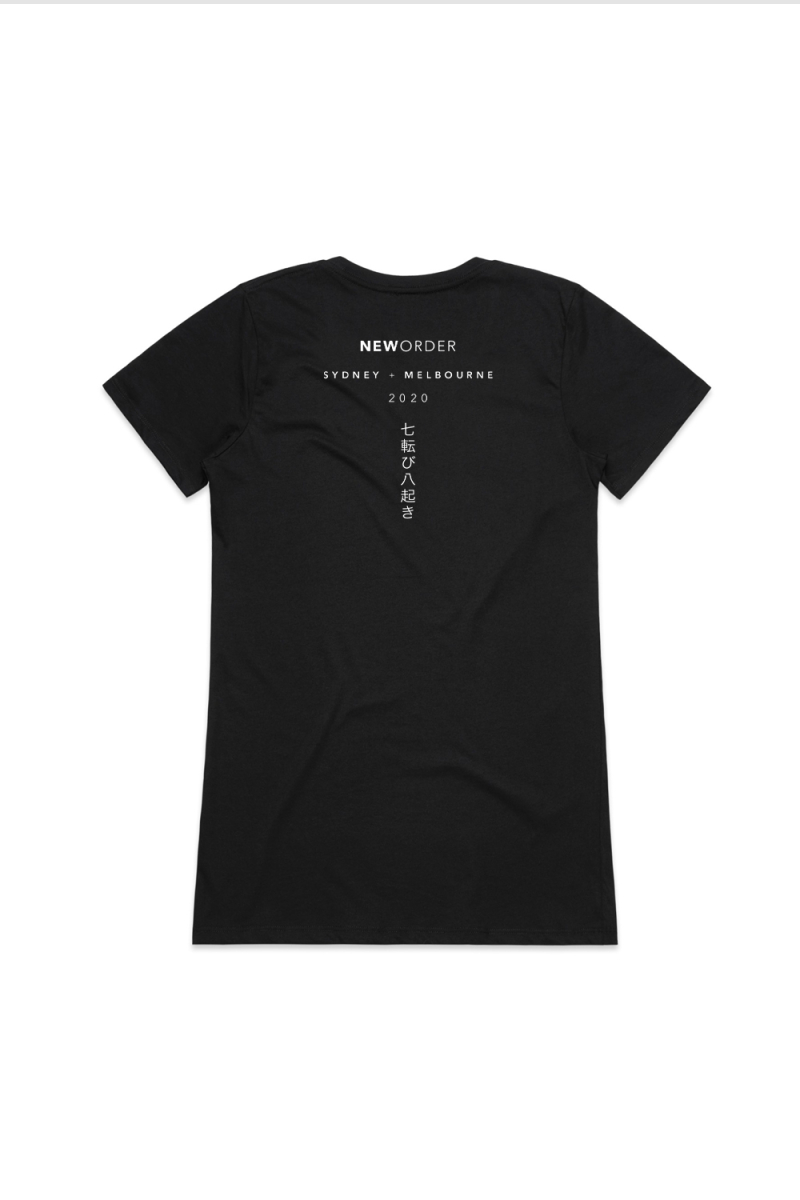 Japanese Black Womens Tshirt by New Order