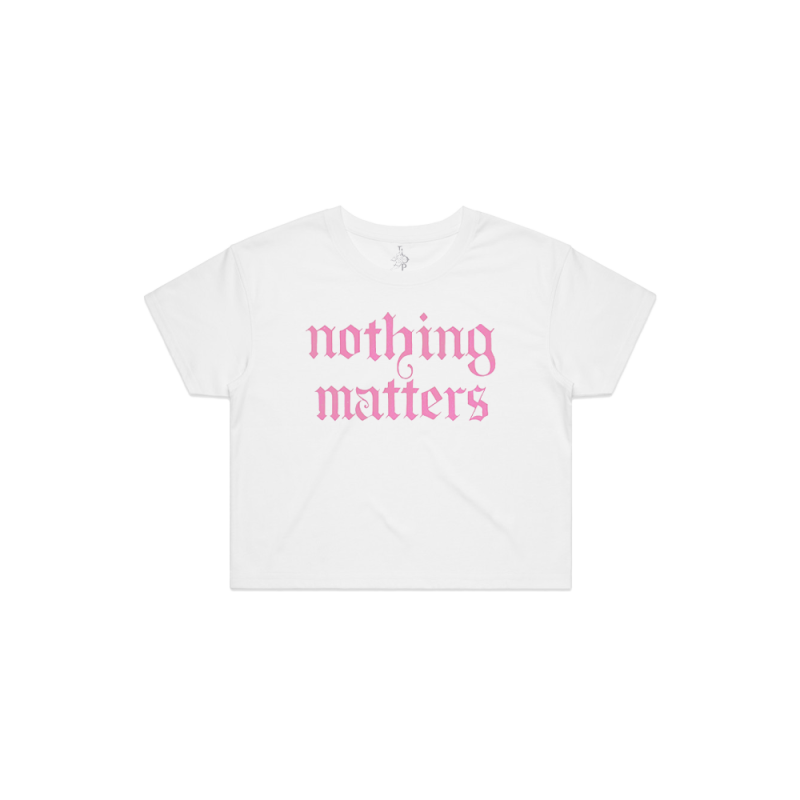 NOTHING MATTERS WHITE CROP TOP by The Last Dinner Party