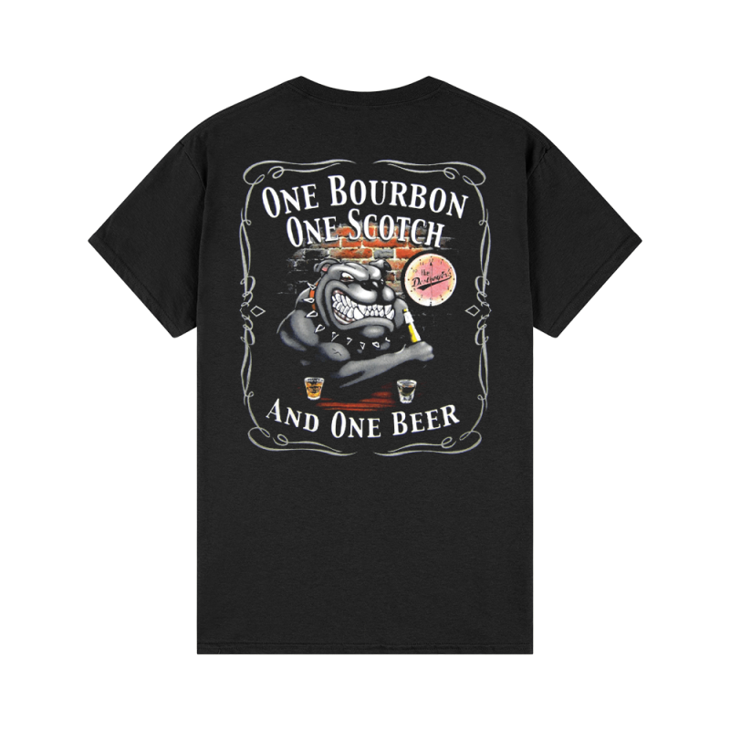 One Bourbon Black Tshirt by George Thorogood And The Destroyers
