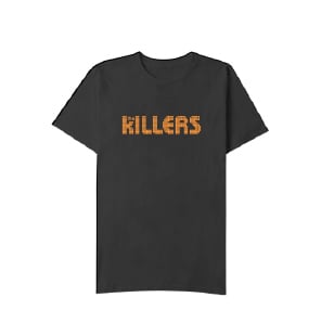 Orange Logo Black Tshirt by The Killers
