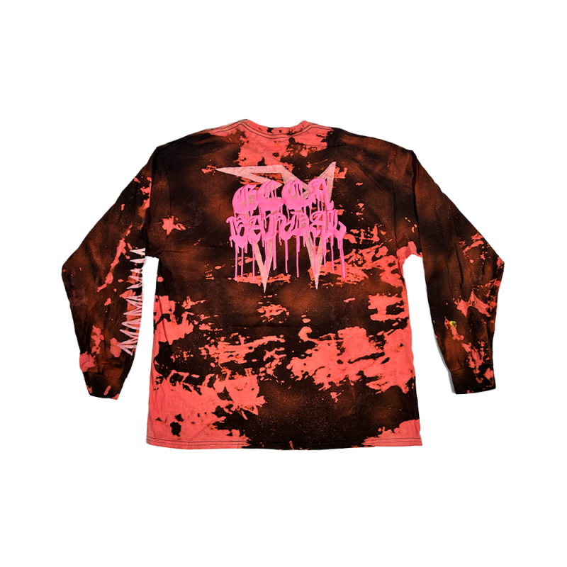 Pocket Logo Pink/Brown Longsleeve Tshirt by Ecca Vandal