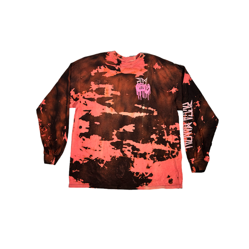 Pocket Logo Pink/Brown Longsleeve Tshirt by Ecca Vandal