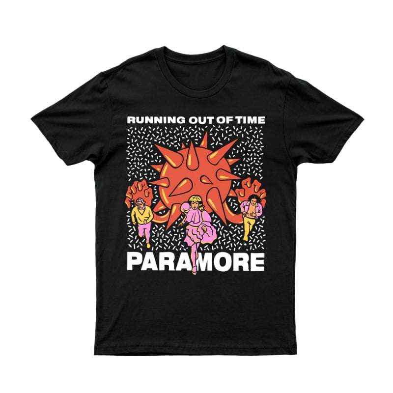 RUNNING OUT OF TIME BLACK TSHIRT by Paramore