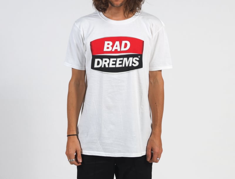 West End White Tshirt by Bad Dreems