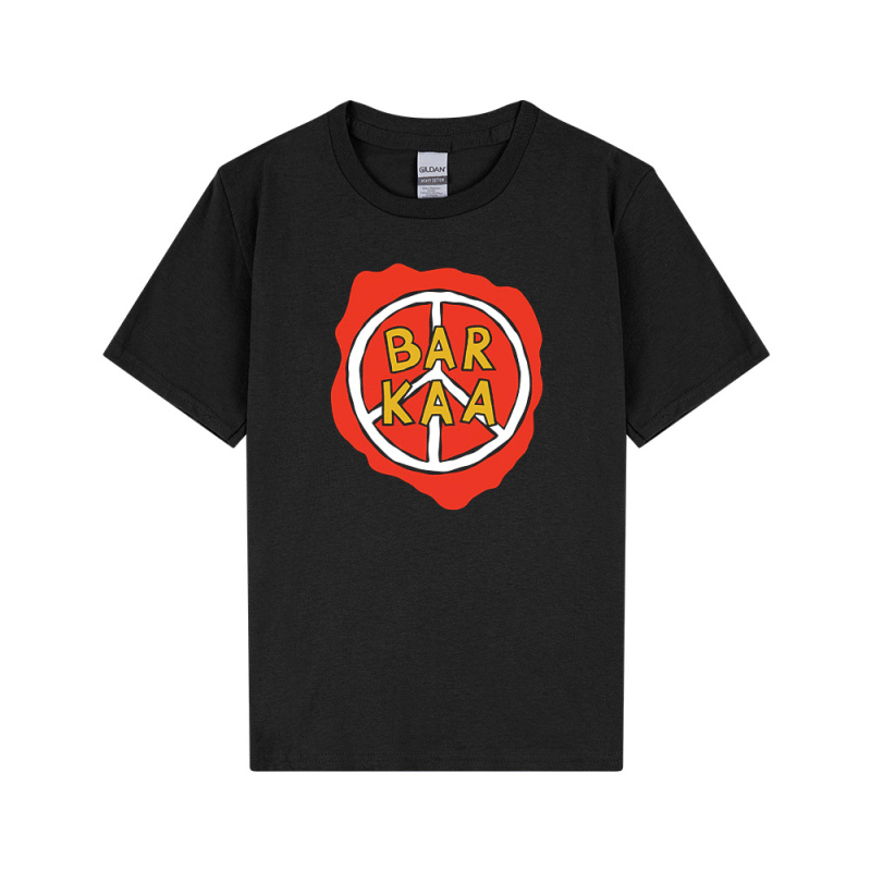 BARKAA - PEACE SIGN RED LOGO KIDS TSHIRT by Bad Apples Music