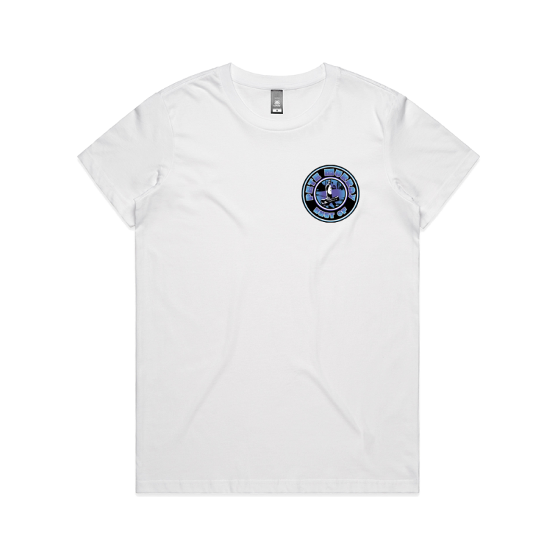 Pocket Badge White Ladies Tshirt by Pete Murray