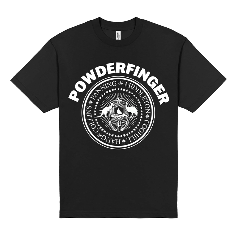 Powderfinger Black T-shirt by Support Act 2024