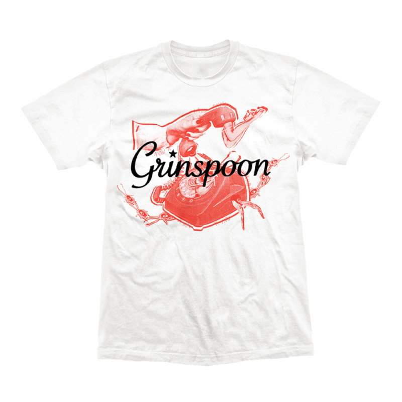 Phone Tour White Tshirt by Grinspoon