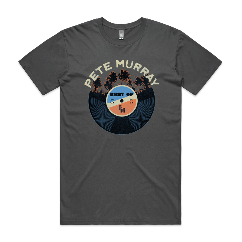 Vinyl Record Grey Tshirt by Pete Murray