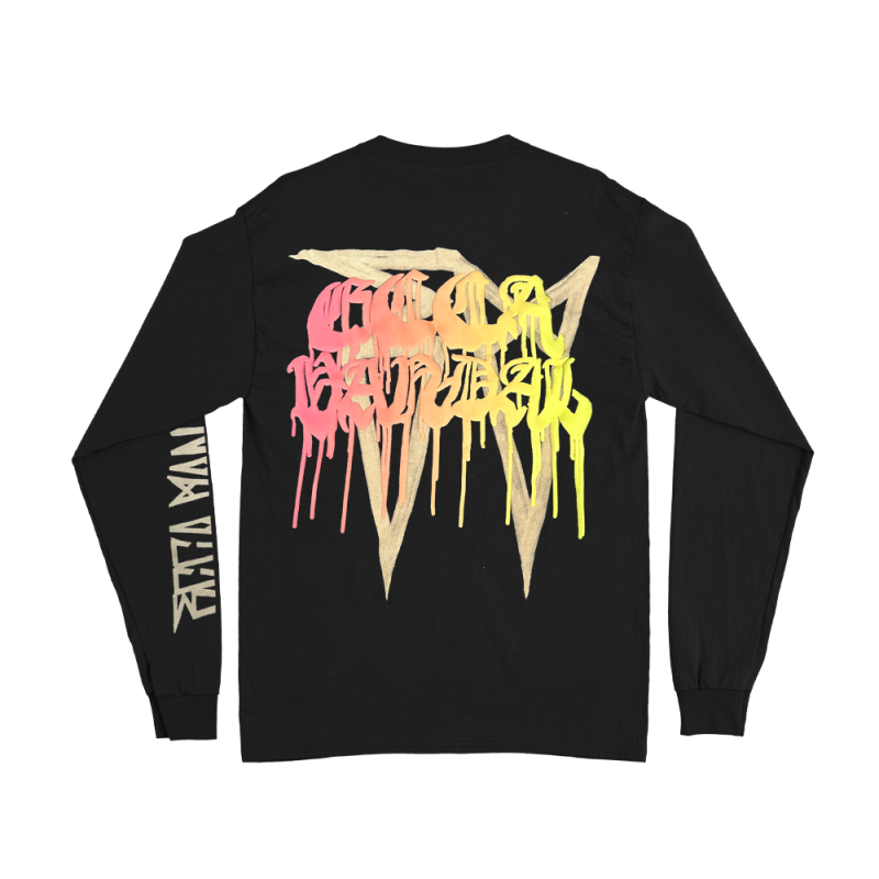 Yellow Logo Black Longsleeve Tshirt by Ecca Vandal