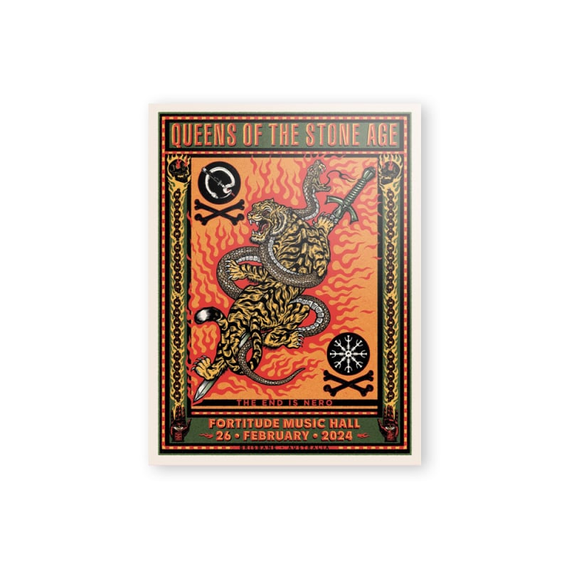 BRISBANE PLAIN POSTER 26/2/24 by Queens Of The Stone Age