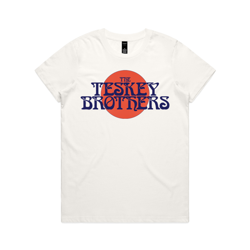 Red Circle Ladies Natural Tshirt by The Teskey Brothers