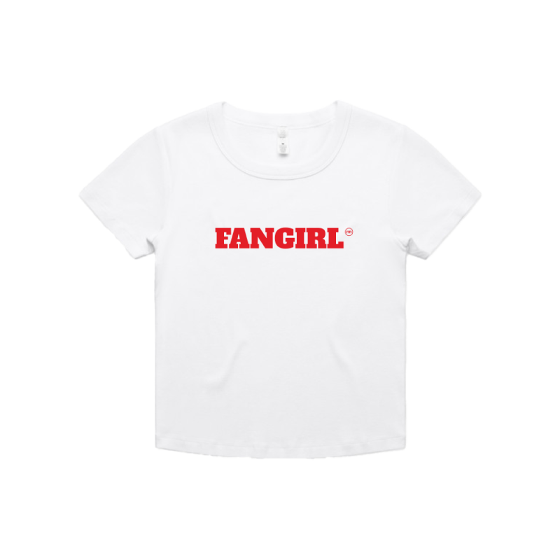 White Fangirl Ladies Baby Tshirt by Role Model