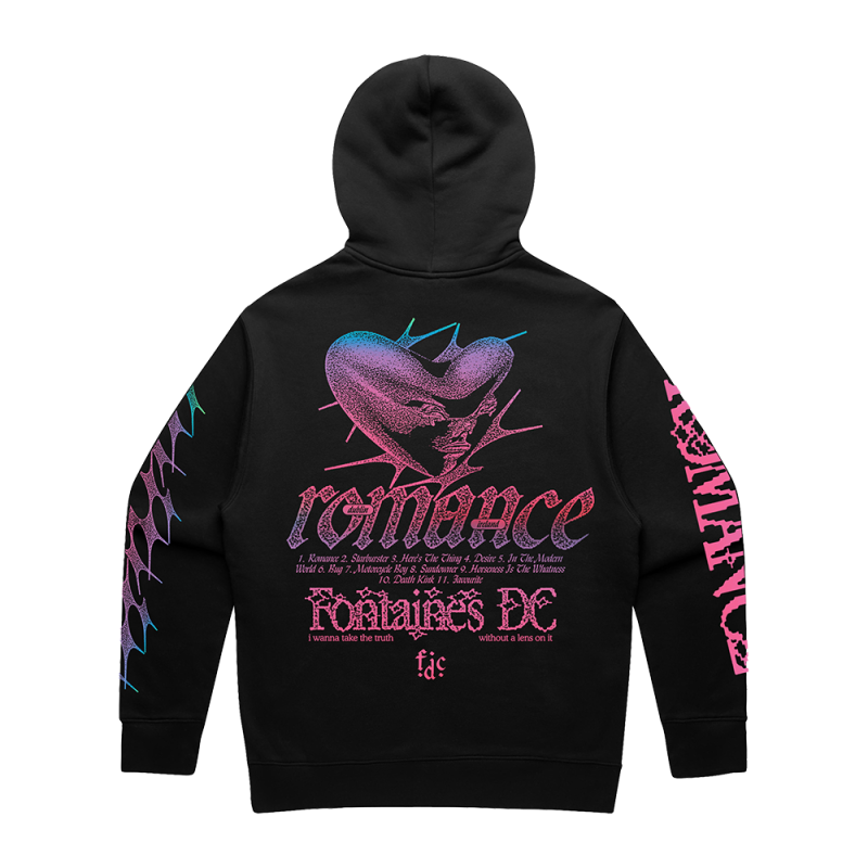 Romance Tracklist Black Hoodie by Fontaines D.C.