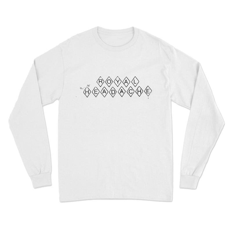 Diamond Logo White Longsleeve Tshirt by Royal Headache