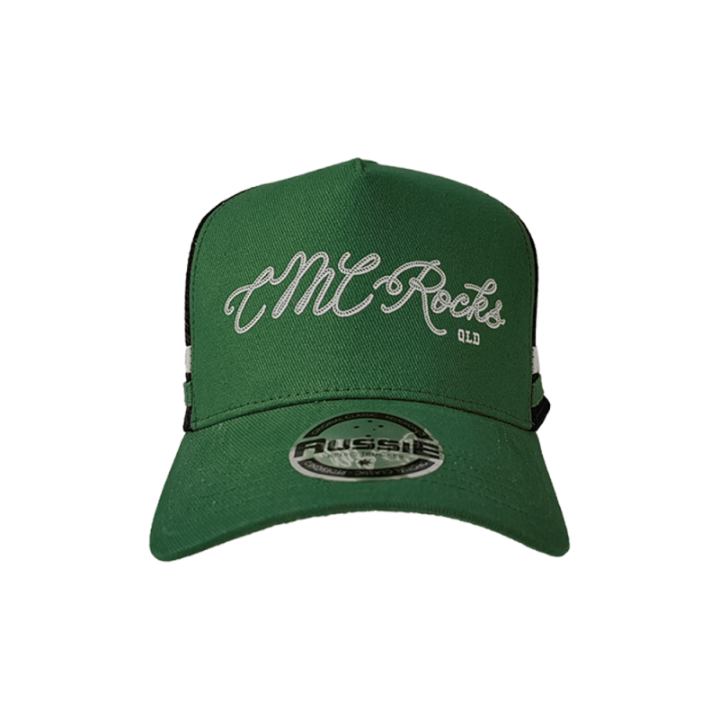 Rope Logo Green Trucker Cap by CMC ROCKS QLD 2025