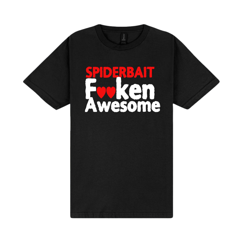 F**KEN AWESOME BLACK TSHIRT by Spiderbait