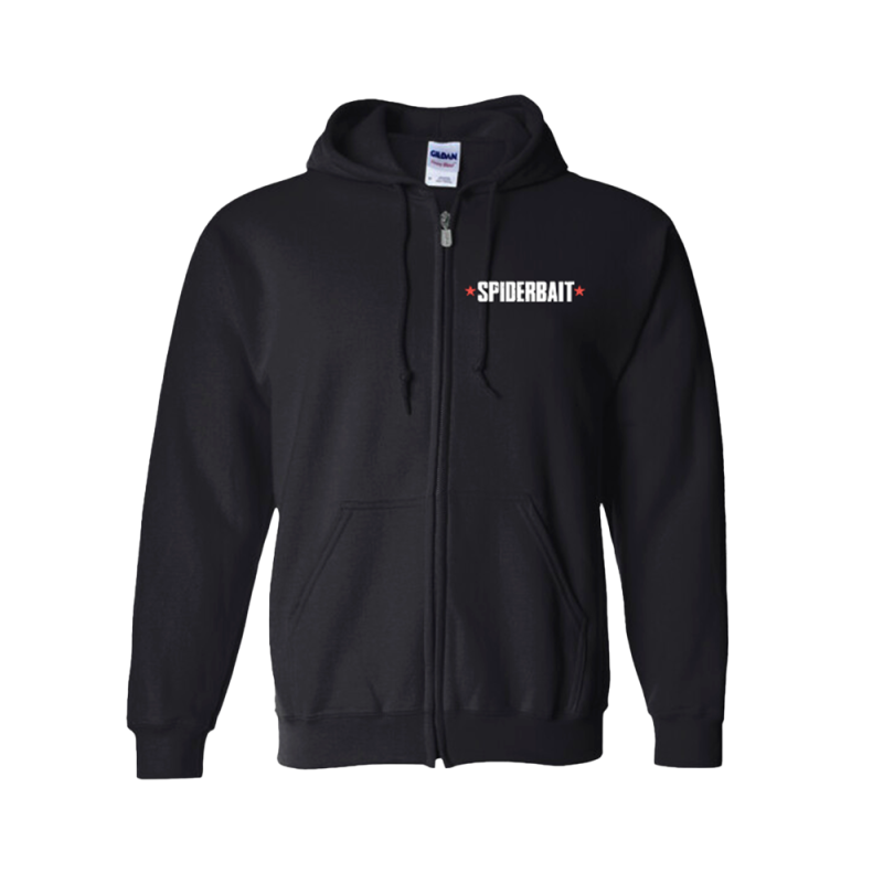 TOUR BLACK ZIP HOOD by Spiderbait