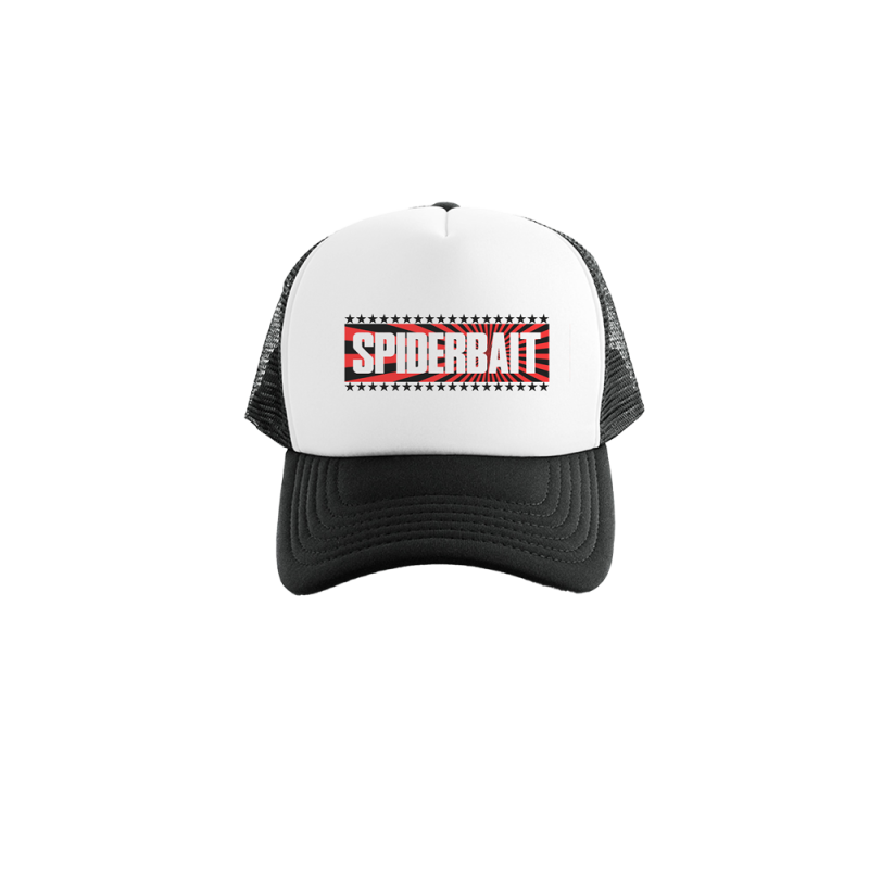 WHITE/BLACK TRUCKER HAT by Spiderbait