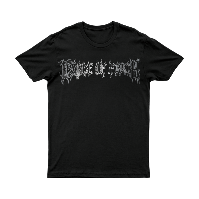 SILVER LOGO BLACK TSHIRT by Cradle Of Filth