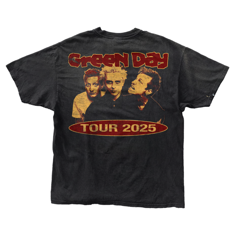 Skateshop Photo Tour Black Tshirt by Green Day