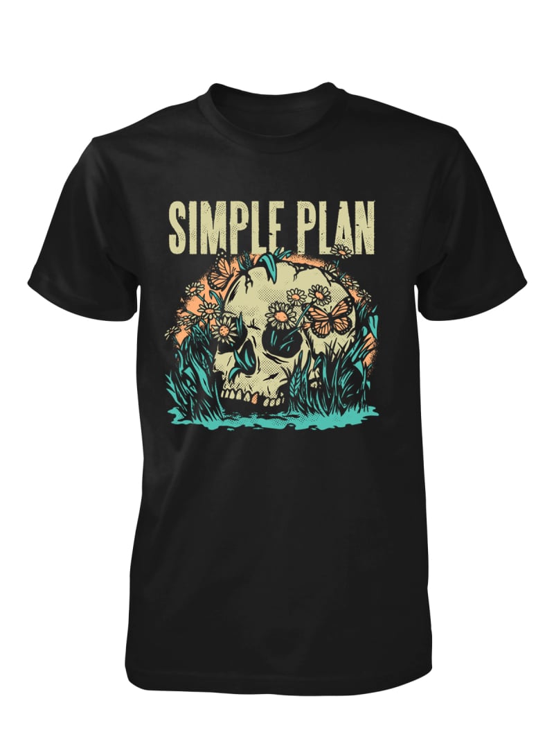 SKULL TEE BLACK TSHIRT by Simple Plan