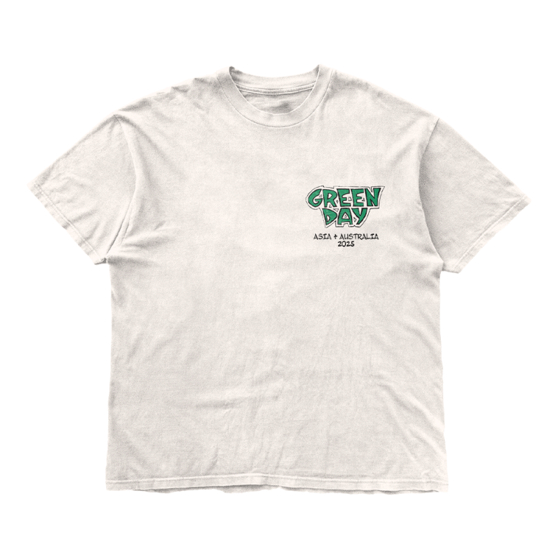 Smooth Aus/Asia Tour White Tshirt by Green Day