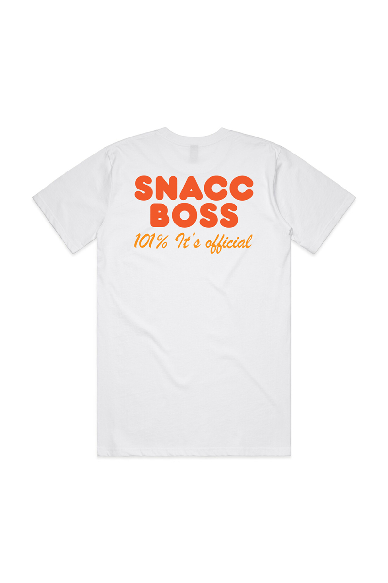 SNACC BOSS WHITE TSHIRT by Snacc Boss
