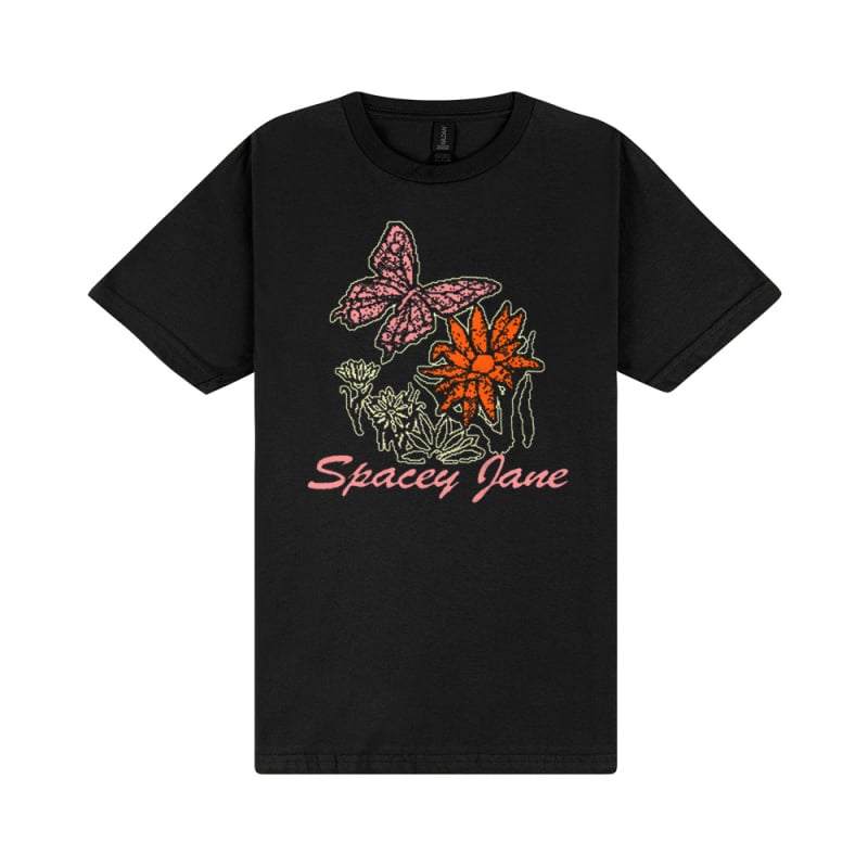 Flora & Fauna Black Tshirt by Spacey Jane