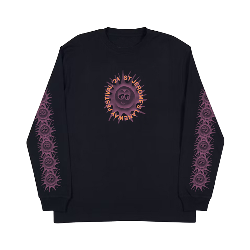 2024 SPIKEY SUN BLACK LONGSLEEVE TSHIRT by Laneway Festival