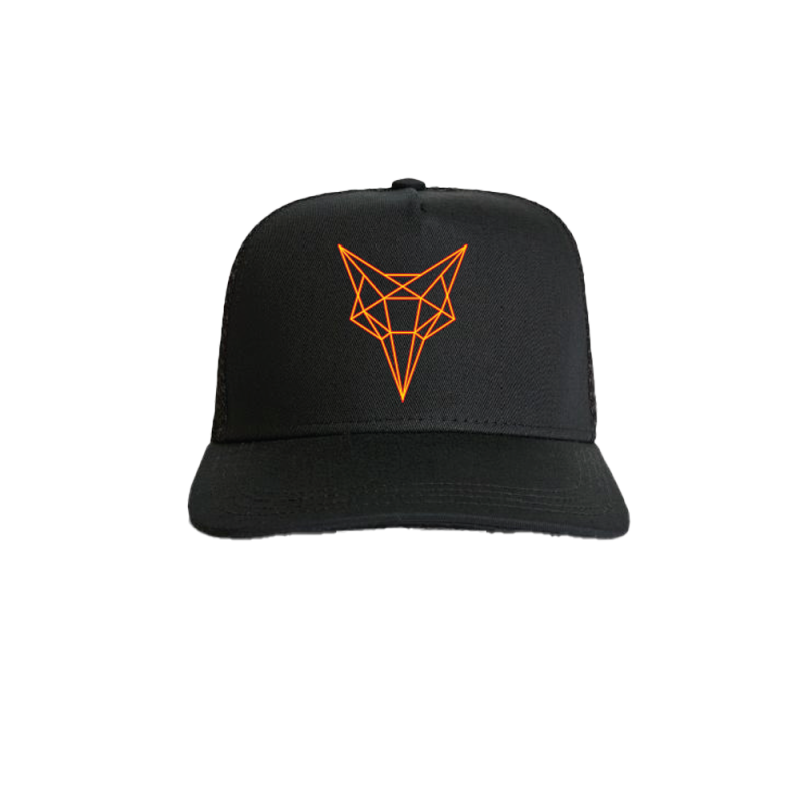 BLACK SNAPBACK - ORANGE FOX by Shapeshifter