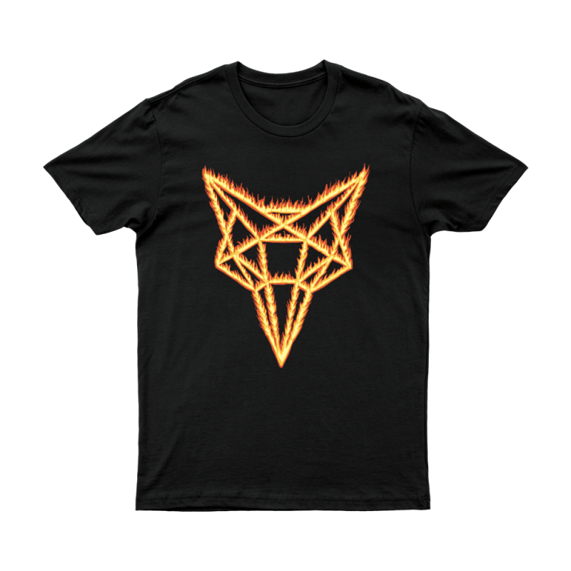 FLAME FOX LOGO BLACK TSHIRT by Shapeshifter