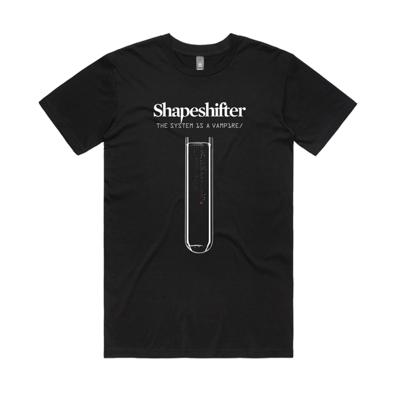 SYSTEM IS A VAMPIRE BLACK TSHIRT by Shapeshifter