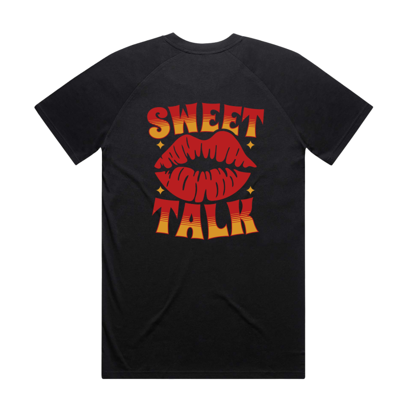 Lips Black Tshirt by SWEET TALK
