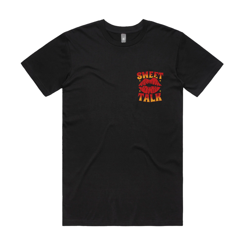 Lips Black Tshirt by SWEET TALK