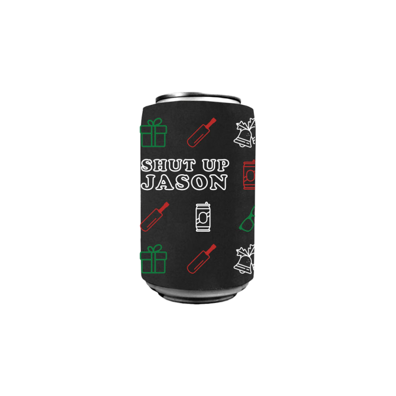 Shut Up Jason! Christmas Stubby Holder by Jimmy Rees