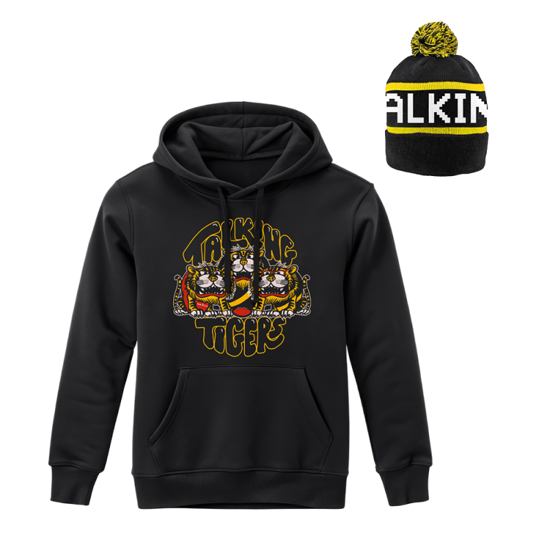 Talking Tigers Black Hoodie/Beanie Bundle by Talking Tigers