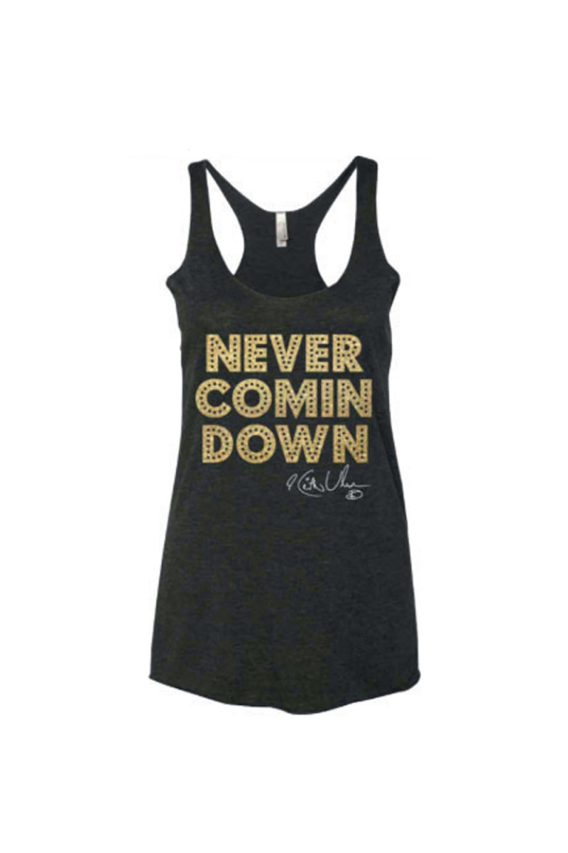 Never Comin' Down Ladies Black Tank by Keith Urban