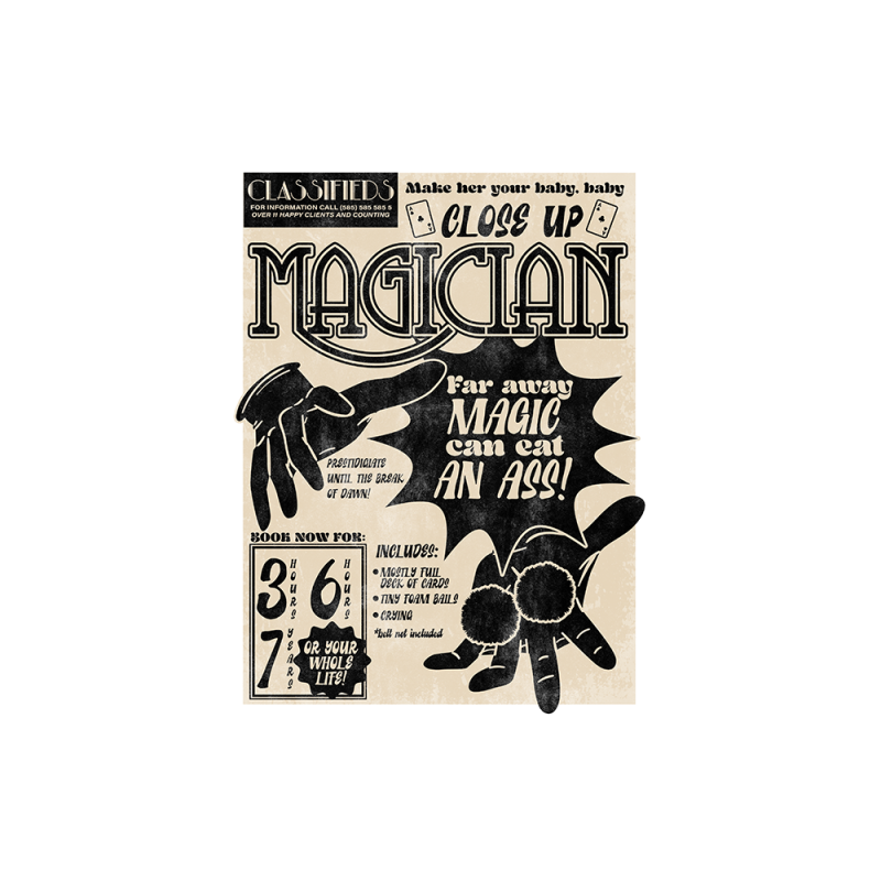 Close Up Magician A3 Print by Tom Cardy