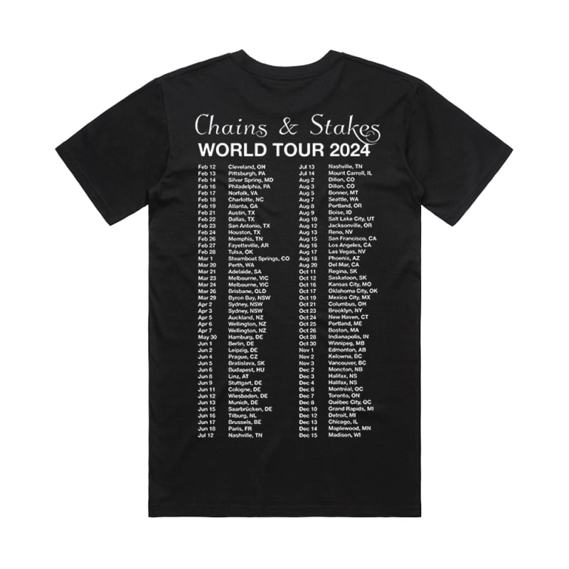 World Tour 2024 Black Tshirt by The Dead South