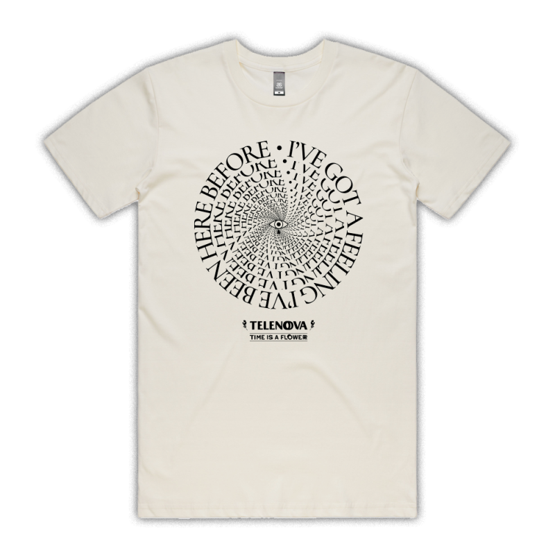 Psychedelic Lyric Natural Tshirt by Telenova