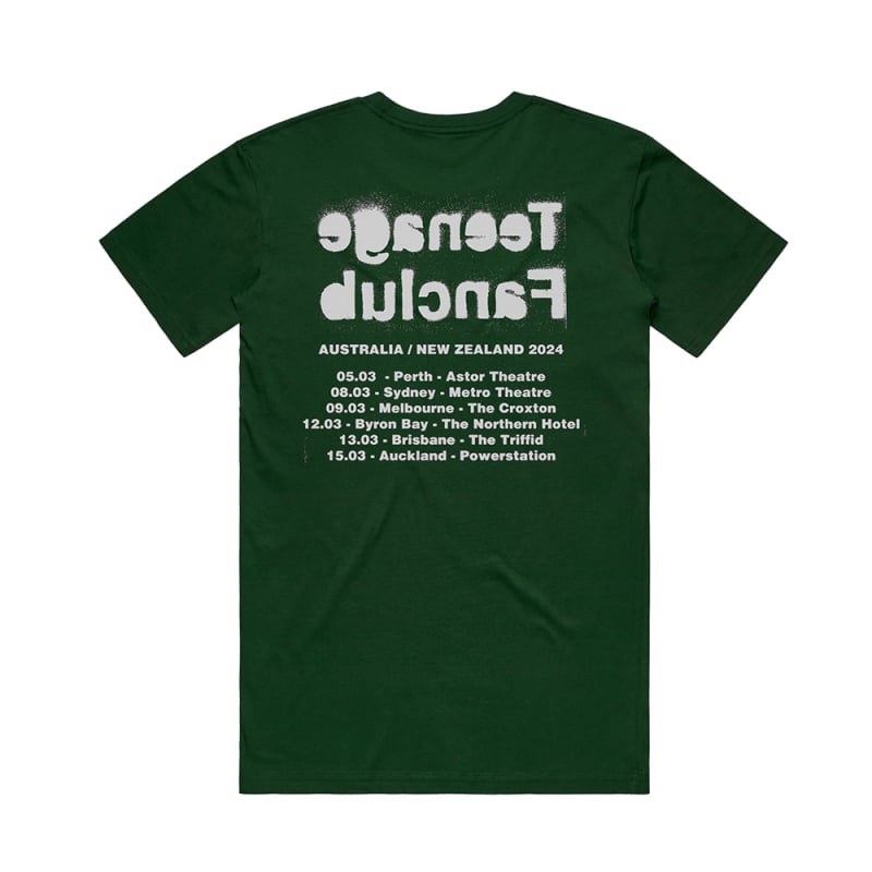 Spray Logo Green Tshirt by Teenage Fan Club