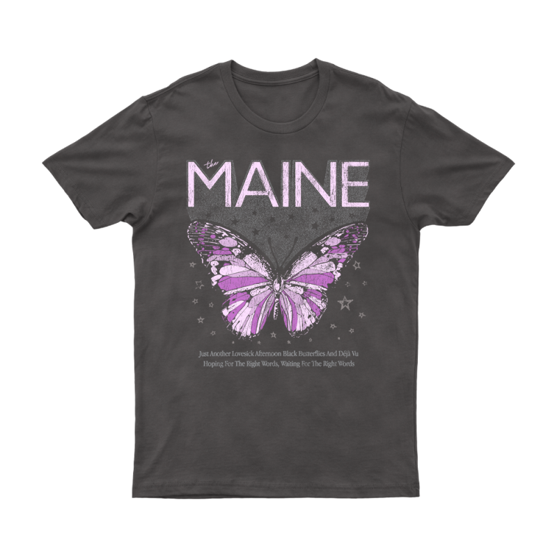 BUTTERFLY TEE BLACK TSHIRT by The Maine