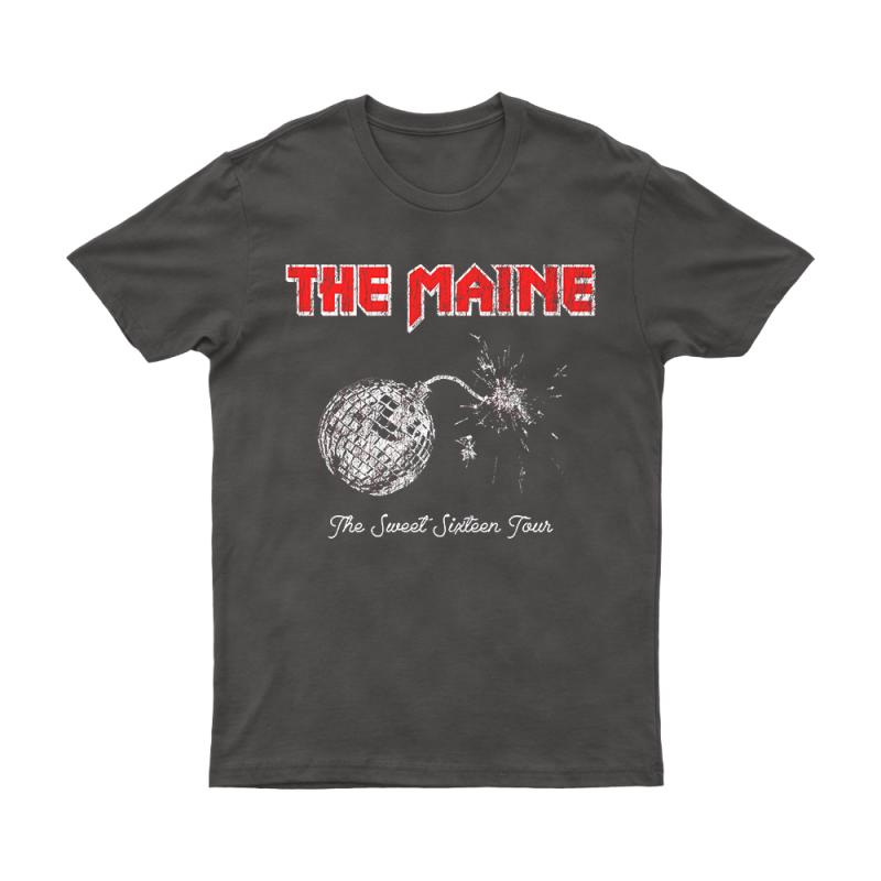 SWEET 16 BOMB TOUR TEE FADED BLACK TSHIRT by The Maine