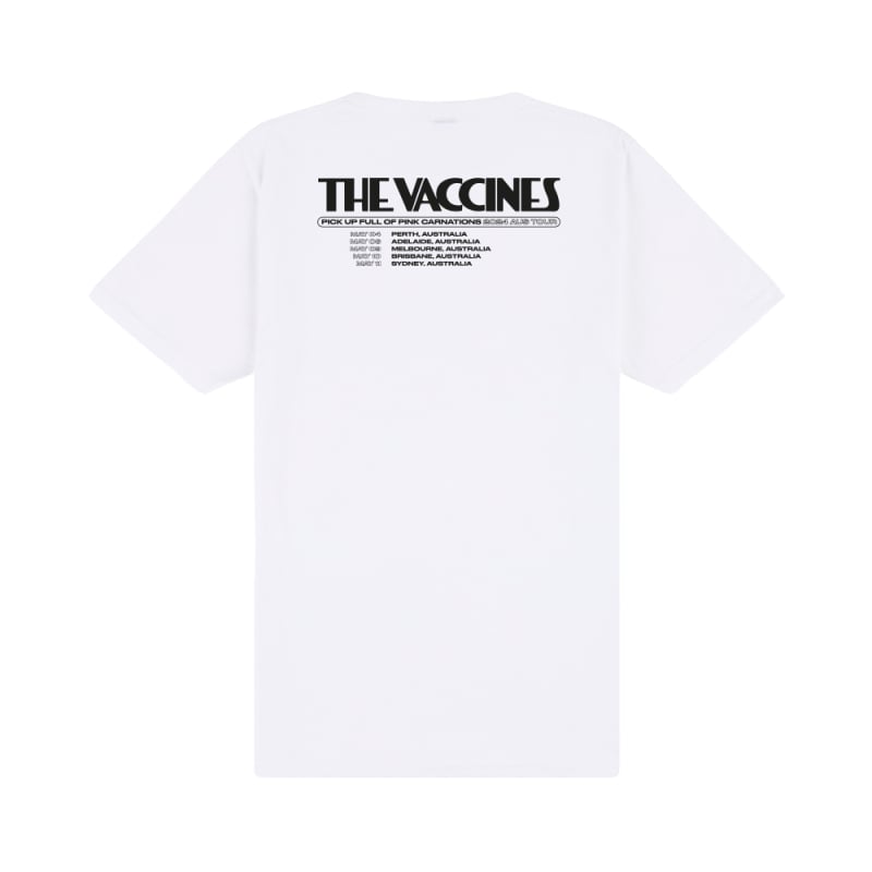 AUSTRALIAN TOUR WHITE TSHIRT by The Vaccines