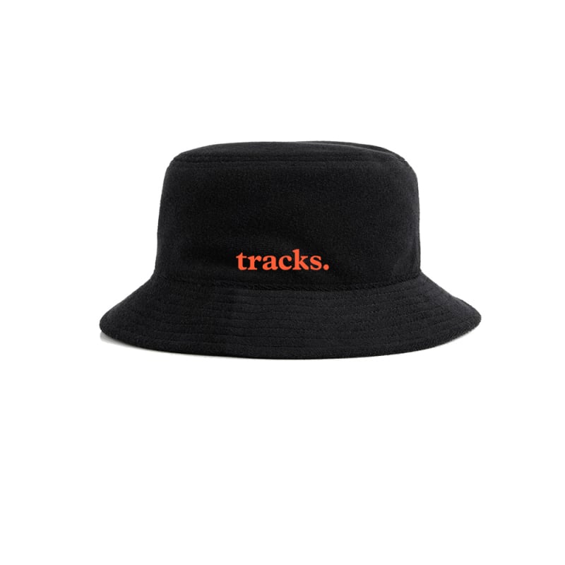 Logo Terry Towelling Bucket Hat - Black by Tracks