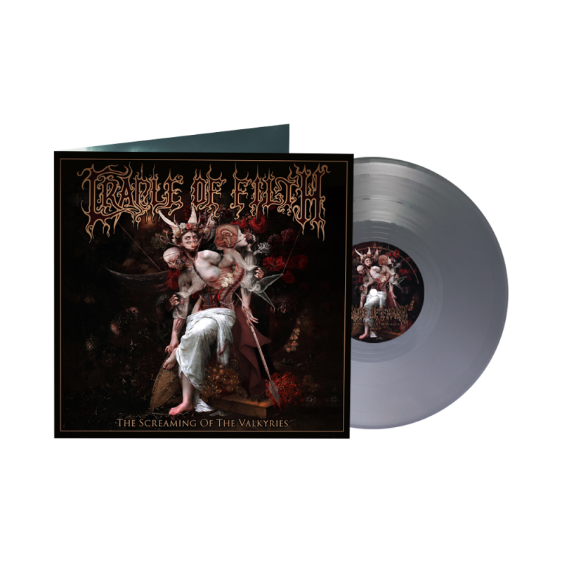 The Screaming Of The Valkyries Band Exclusive Silver Vinyl 1LP by Cradle Of Filth