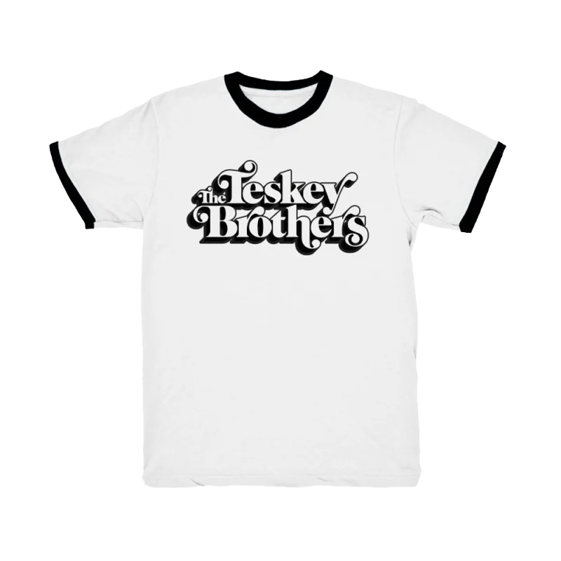 Black Logo White/Black Ringer Tshirt by The Teskey Brothers
