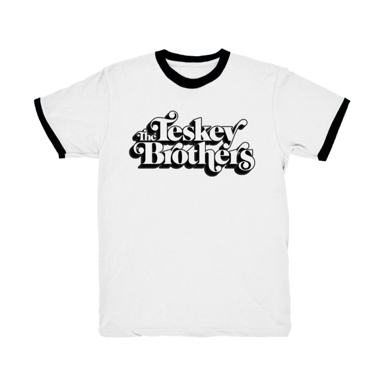 Black Logo White/Black Ringer Tshirt by The Teskey Brothers