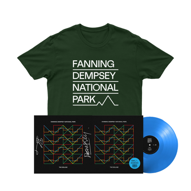 The Deluge Clear Blue Vinyl + Forest Logo Tshirt by Fanning Dempsey National Park